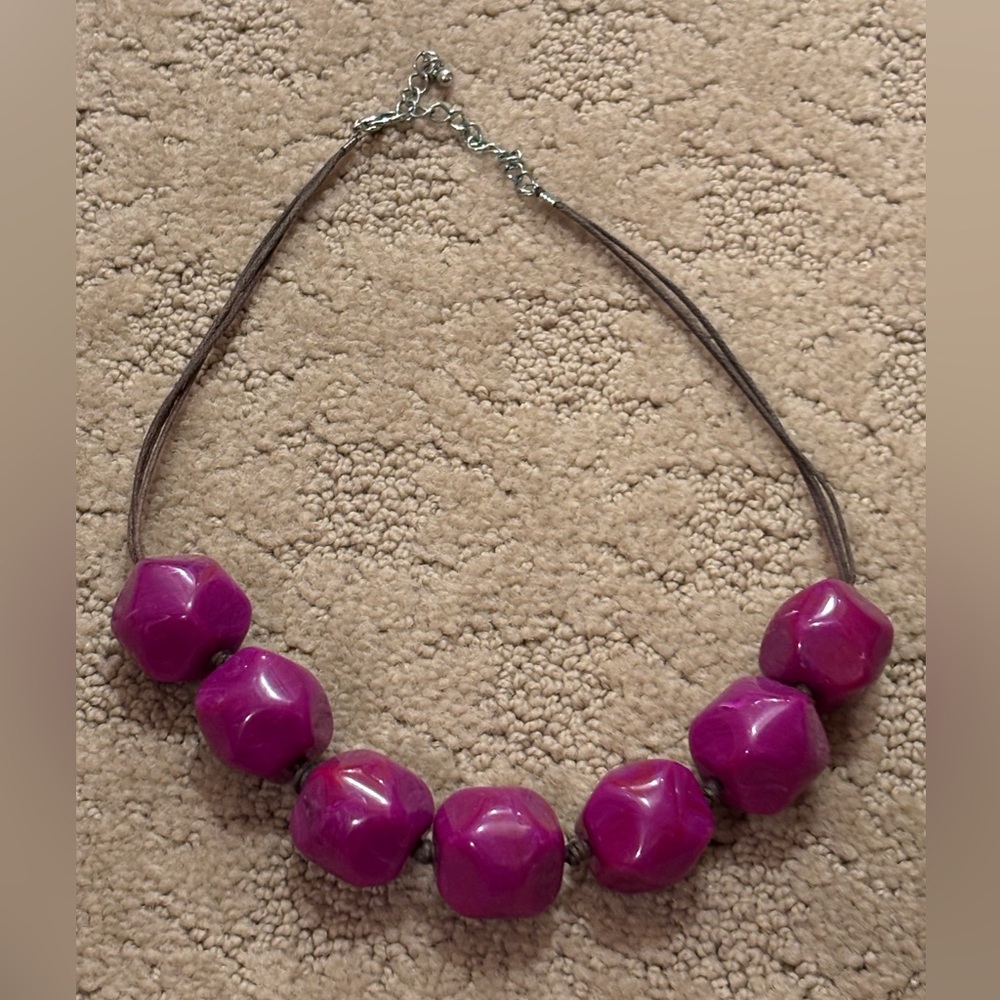 Purple Beaded Necklace